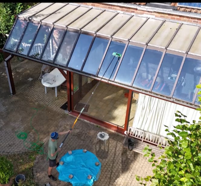Professionele glasdak reiniging
